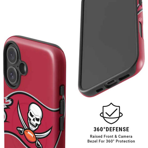 NFL Tampa Bay Buccaneers Large Logo iPhone 16 Plus Magsafe Impact Case